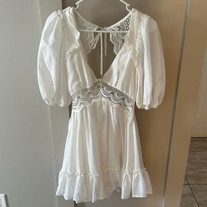 White Lacey Dress from Selfie Leslie.